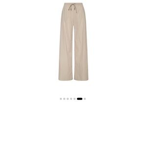 L'AGENCE Beige Wide-Leg Track Pants